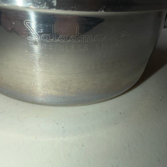 Vintage Saladmaster Stainless Steel 18-8 Tri-Clad 7" Saucepot with Vapo Lid - Picture 5 of 7